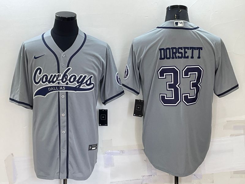 Men Dallas Cowboys #33 Dorsett Grey 2022 Nike Co branded NFL Jersey->dallas cowboys->NFL Jersey